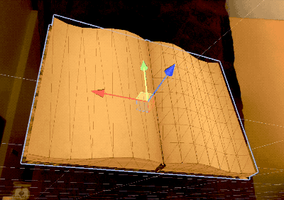 Rigged book model with page turning